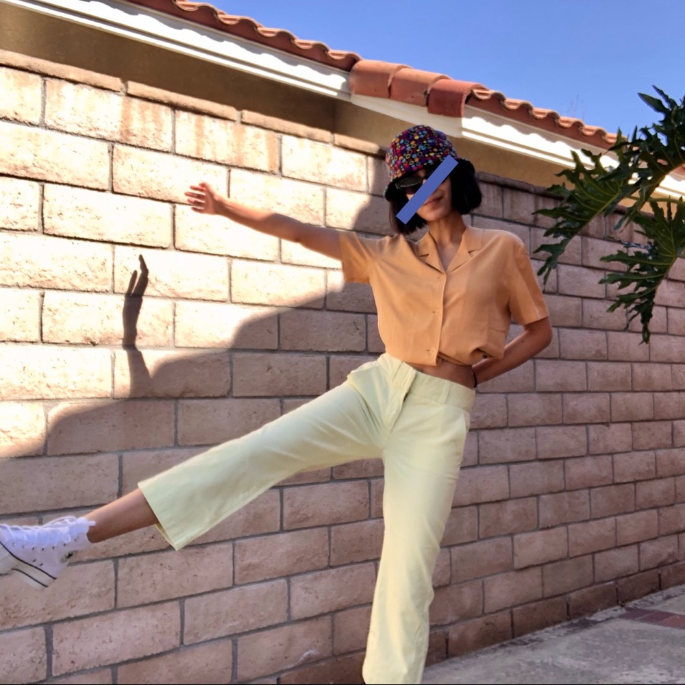Orange Silk Button Down - Picture 5 of 6